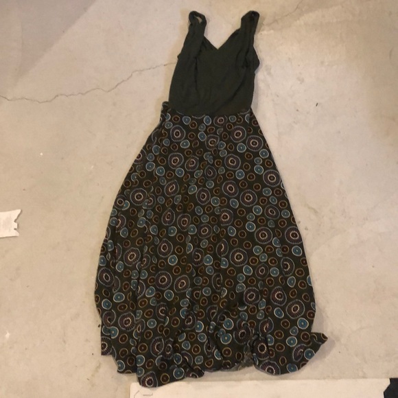 Green printed dress - Picture 1 of 4